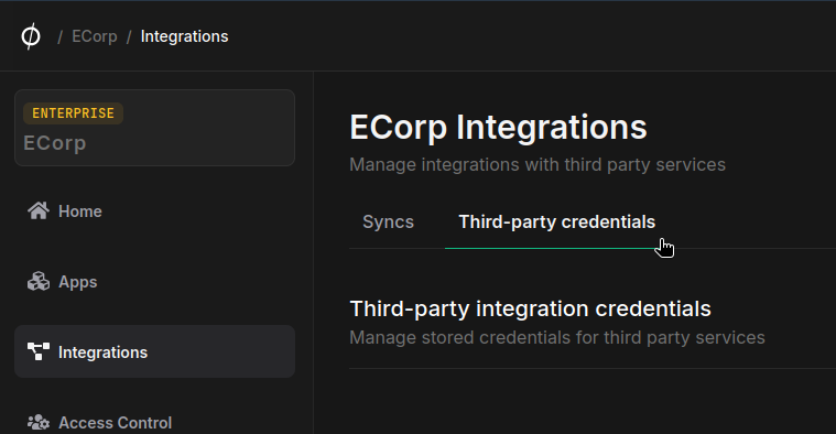Go to integrations